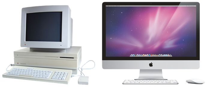 Mac IIx + iMac