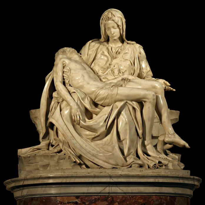 Michelangelo's Pieta 5450 cut out black
