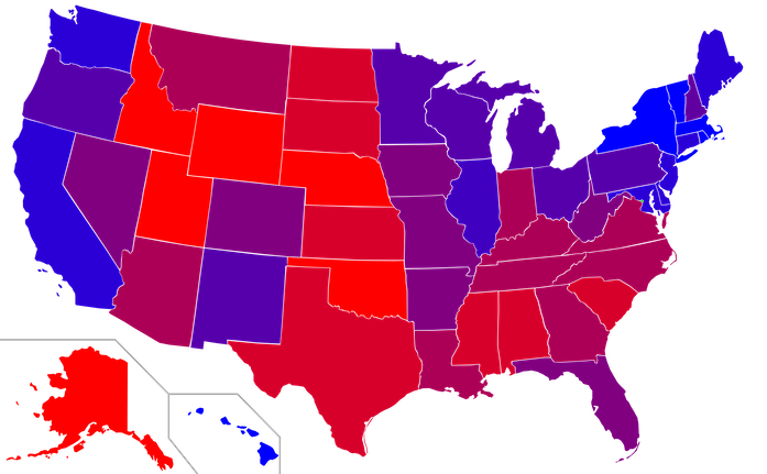Red-and-Blue-State-map