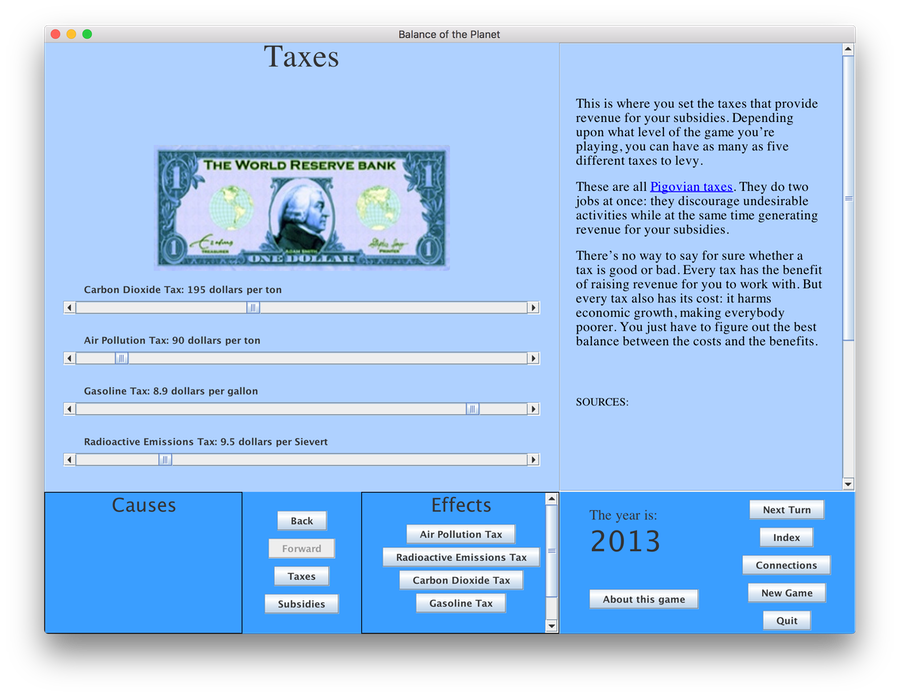 Tax settings